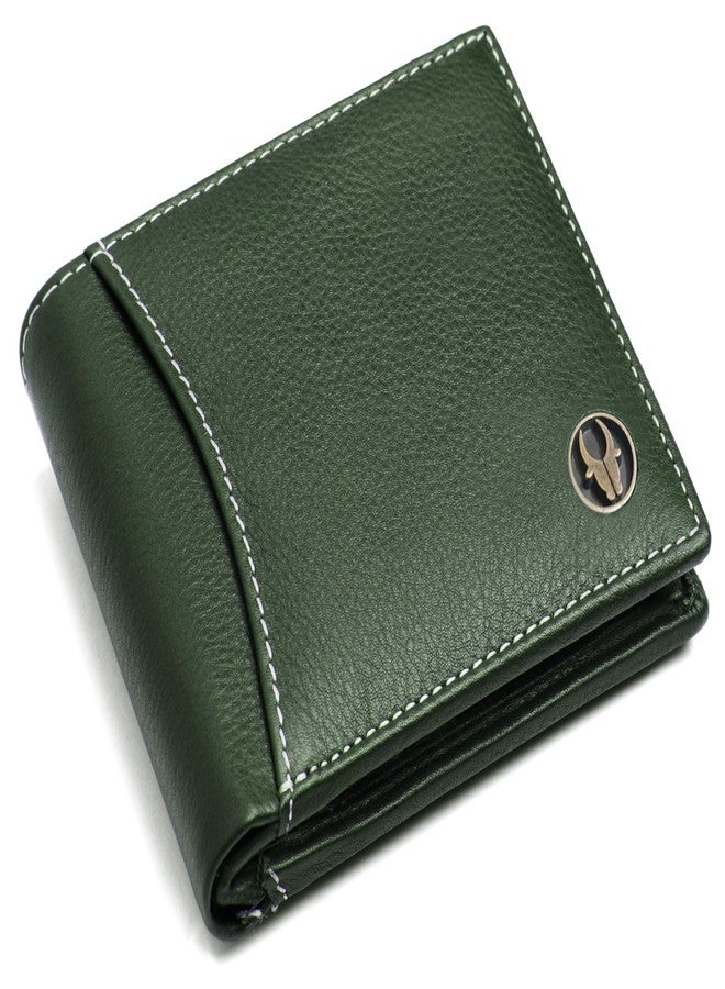 WildHorn Rfid Protected Leather Wallet For Men, Green - Image 1